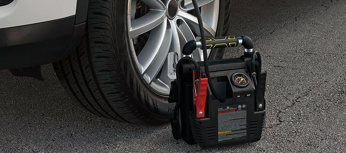 battery jumper and tire inflator